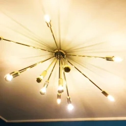 Plafoniera Half Sputnik in ottone lucido