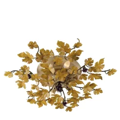 1390 Plafoniera in metallo con foglie d'uva