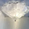 Plafoniera Petals in vetro trasparente e sabbiato
