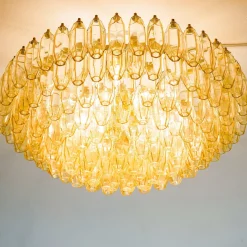 Plafoniera Prismatico 12 luci ambra