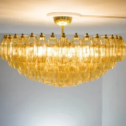 Plafoniera Prismatico 12 luci ambra