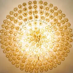 Plafoniera Prismatico 12 luci ambra