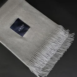 Plaid Grigio in Cashmere Puro Arno