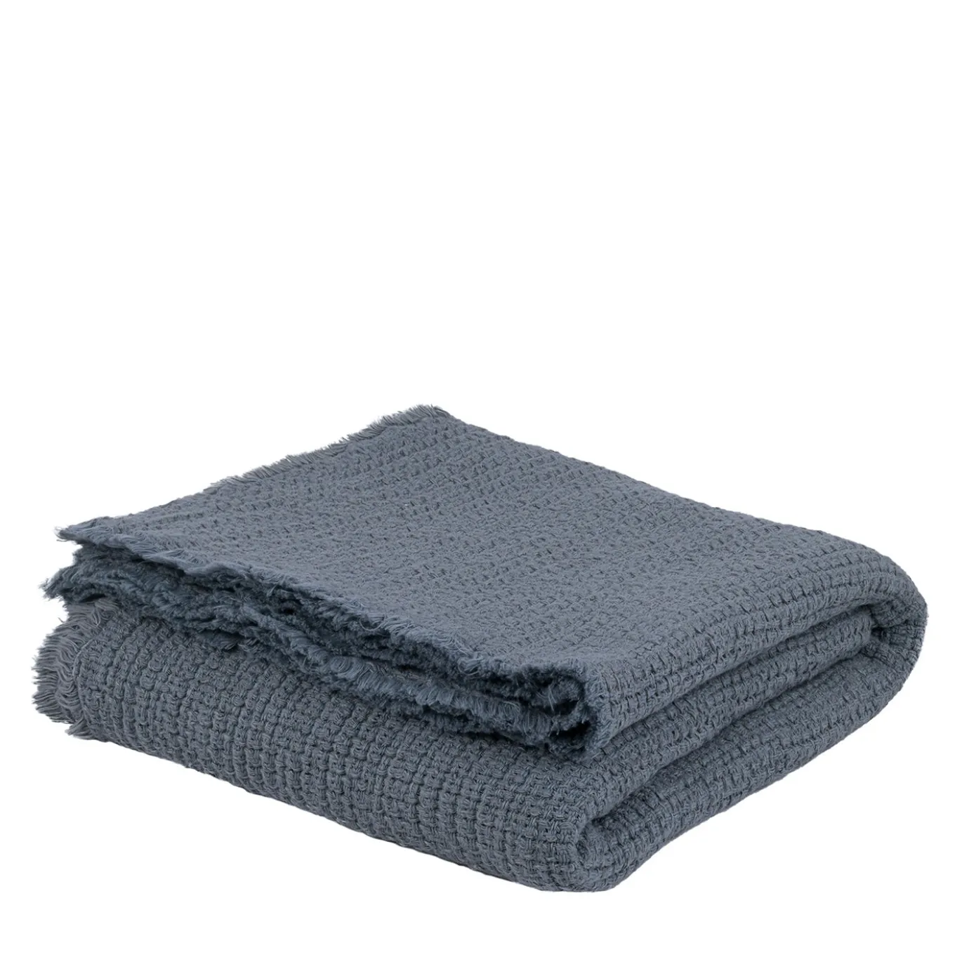 Plaid Intrecci in cotone blu avio
