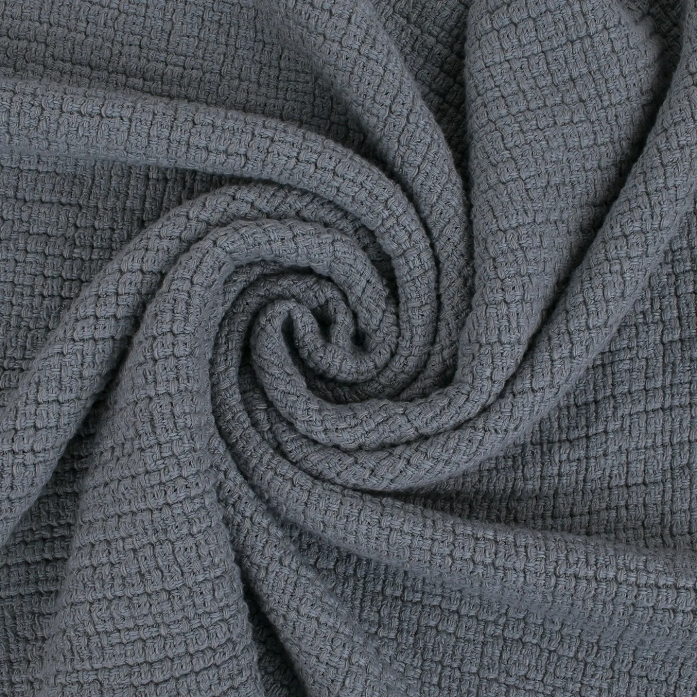 Plaid Intrecci in cotone blu avio