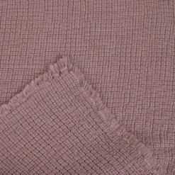 Plaid Intrecci in cotone rosa