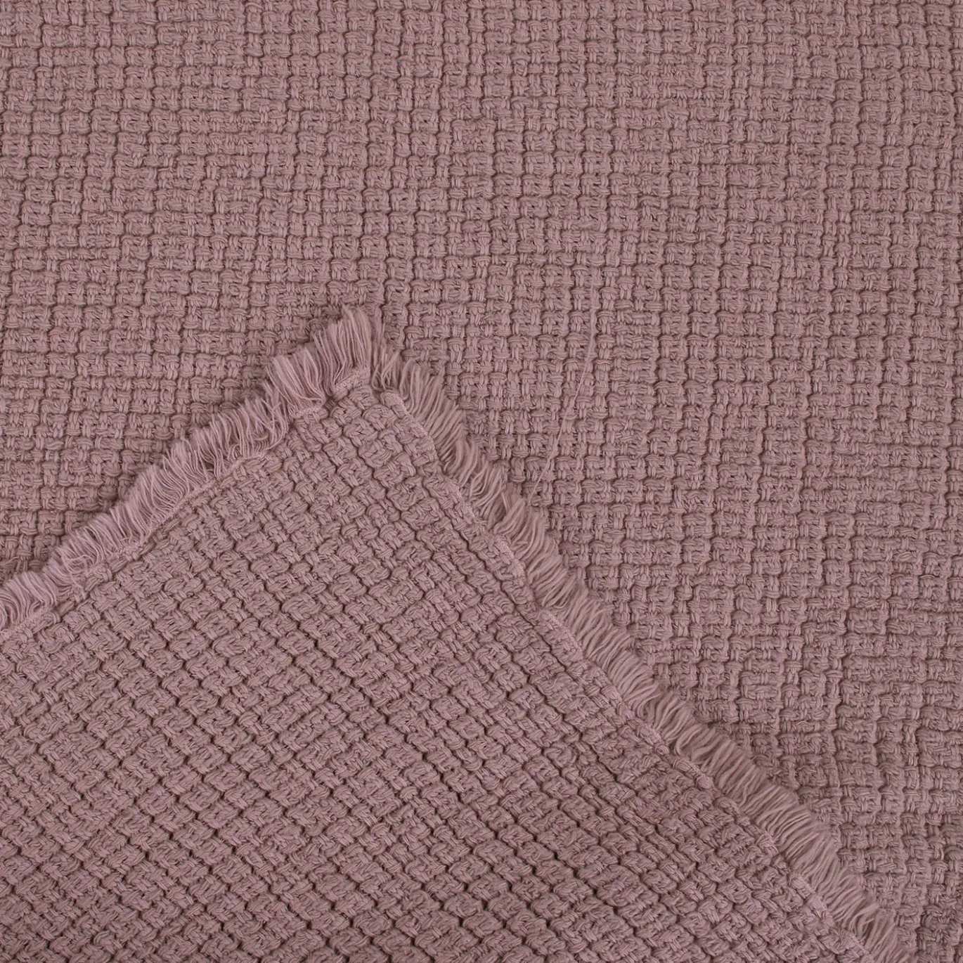 Plaid Intrecci in cotone rosa
