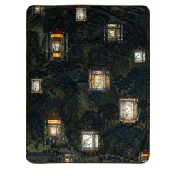 Plaid in velluto con Lanterne Cinesi
