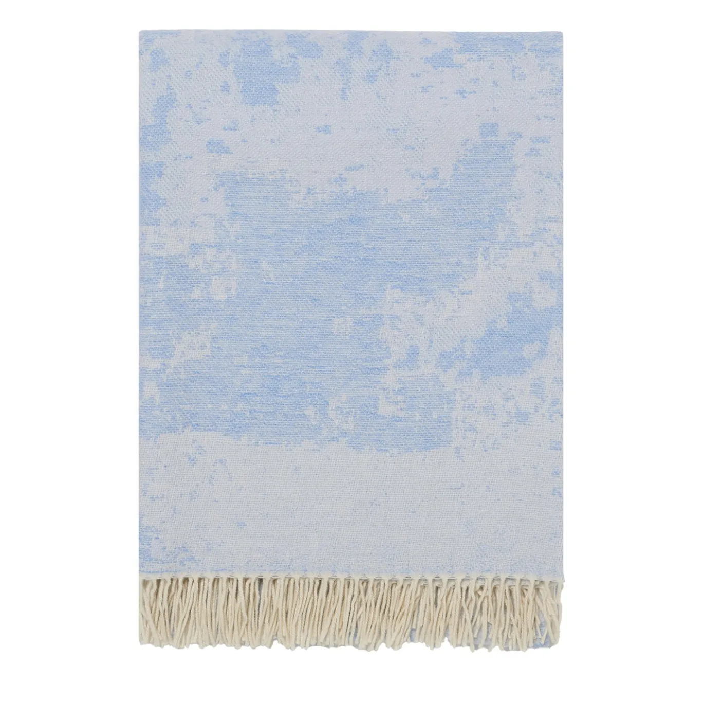 Plaid Jacquard in Lana azzurro