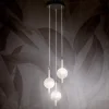 21544/PLF-4 Lampadario a 3 luci in argento
