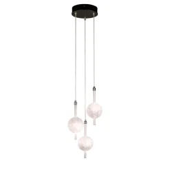 21544/PLF-4 Lampadario a 3 luci in argento