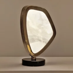 Pluma lampada da tavolo diffusore in alabastro