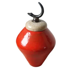 Poiché con coperchio in ceramica rossa di San Sepolcro della Small Collection