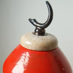 Poiché con coperchio in ceramica rossa di San Sepolcro della Small Collection