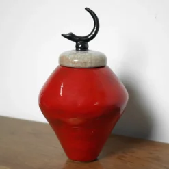 Poiché con coperchio in ceramica rossa di San Sepolcro della Small Collection