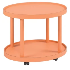 Polo Trolley Tavolo ovale a 2 piani Salmone