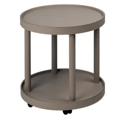 Polo Trolley Tavolo rotondo beige a 2 piani