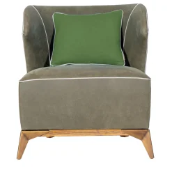 Poltrona Agostina pelle verde