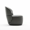 Poltrona Alma ED/50 004 in pelle grigia