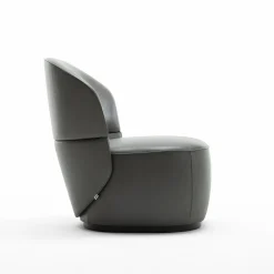 Poltrona Alma ED/50 004 in pelle grigia