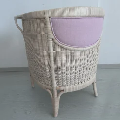 Poltrona Angelina in Rattan con Intreccio in Midollino