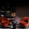 Poltrona arancione Atmosfera 1950 di Gianluigi Landoni