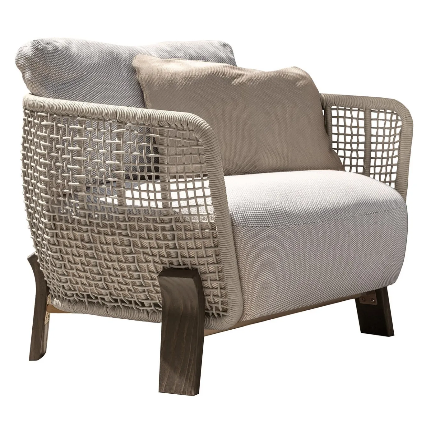 Poltrona Argo Wood Beige/Teak di Ludovica & Roberto Palomba