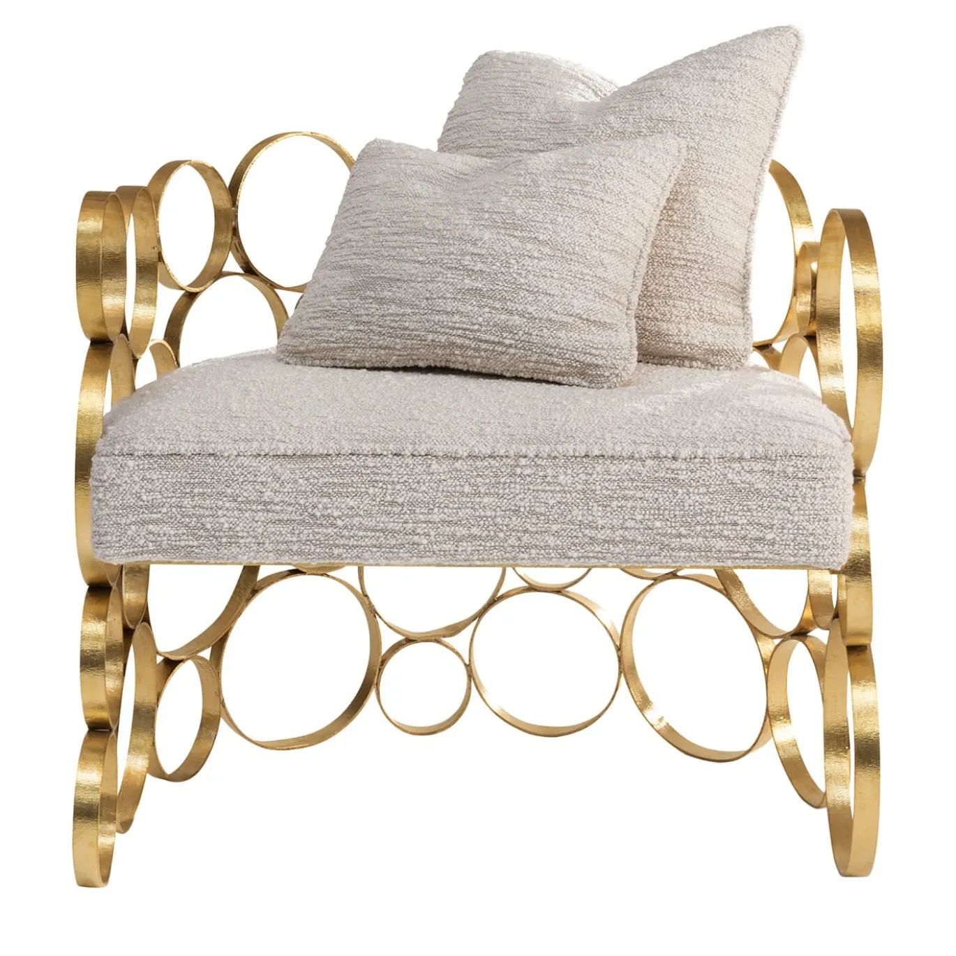 POLTRONA ASTRO IN OTTONE NATURALE - FLAIR EDITION MADE BY NSL