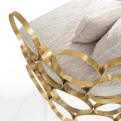 POLTRONA ASTRO IN OTTONE NATURALE - FLAIR EDITION MADE BY NSL
