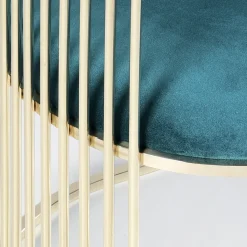 Poltrona Aura in ottone blu e oro