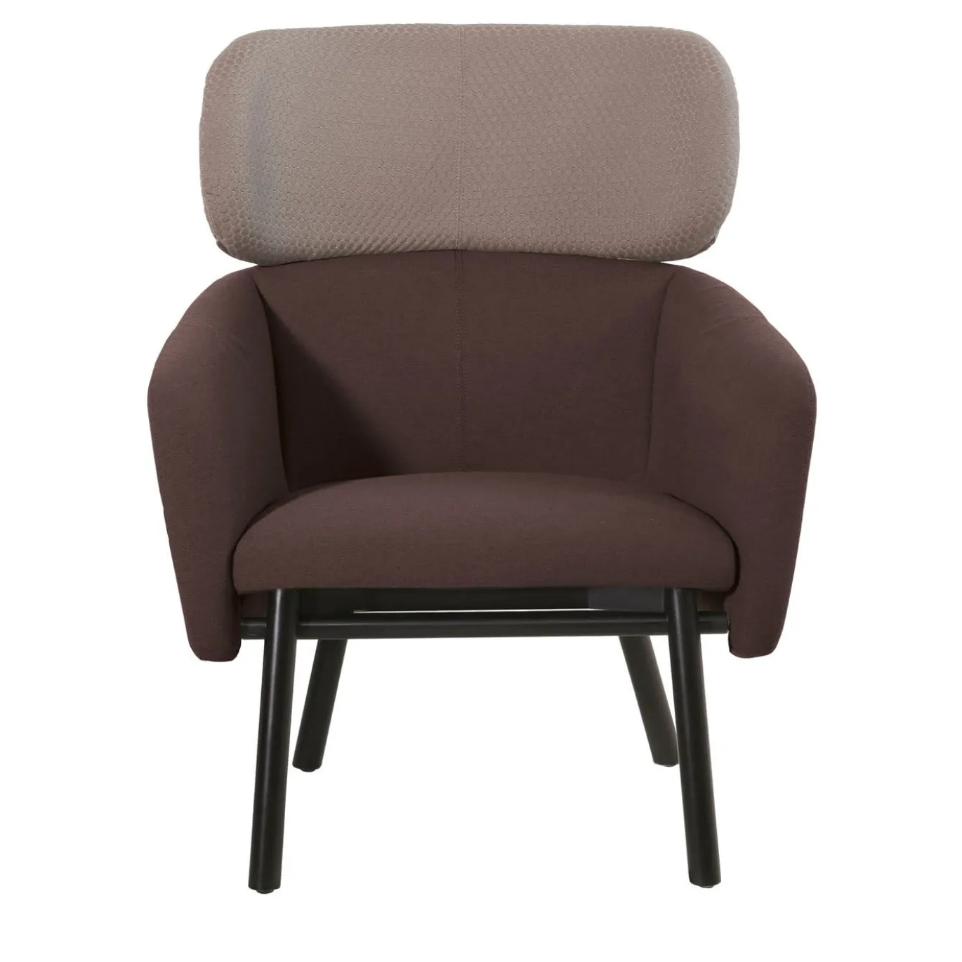 Poltrona Balù Lounge marrone e beige di Emilio Nanni
