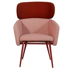 Poltrona Balù XL Met rosa e bordeaux di Emilio Nanni
