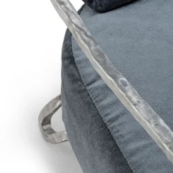 Poltrona bassa Moonlight Blue e Silver