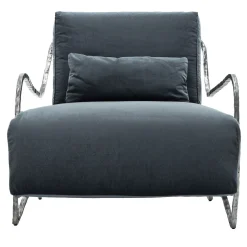 Poltrona bassa Moonlight Blue e Silver