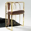 Poltrona Bella in ottone rosa e oro