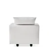 Poltrona Bill in Eco-Pelle Bianca con Ruote
