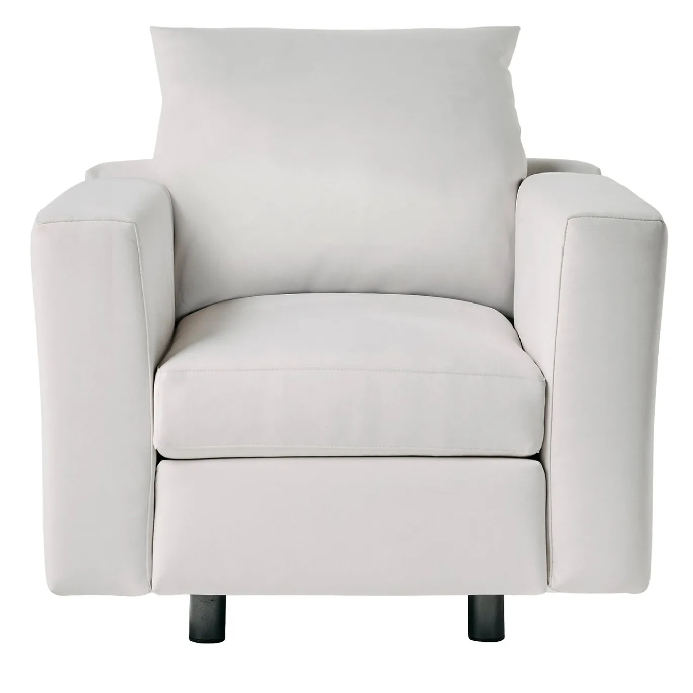 Poltrona Bill in Eco-Pelle Bianca con Ruote