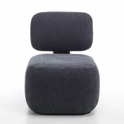 Poltrona blu arrotondata Atlas