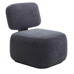 Poltrona blu arrotondata Atlas