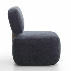 Poltrona blu arrotondata Atlas