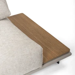 Poltrona Boboli bianco panna con tavolino laterale