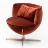 Poltrona Calice in velluto rosso di Patrick Norguet