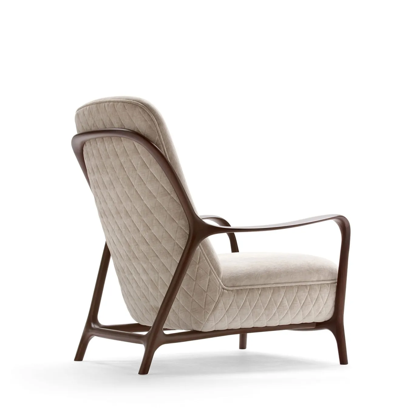 Poltrona Callas Bianca con Struttura in Legno
