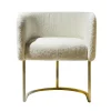 Poltrona C-Chair Modern in Bouclé Bianco