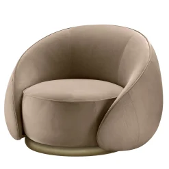 Poltrona circolare Abbracci Taupe di Lorenza Bozzoli