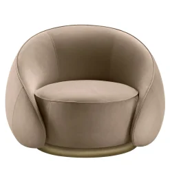 Poltrona circolare Abbracci Taupe di Lorenza Bozzoli