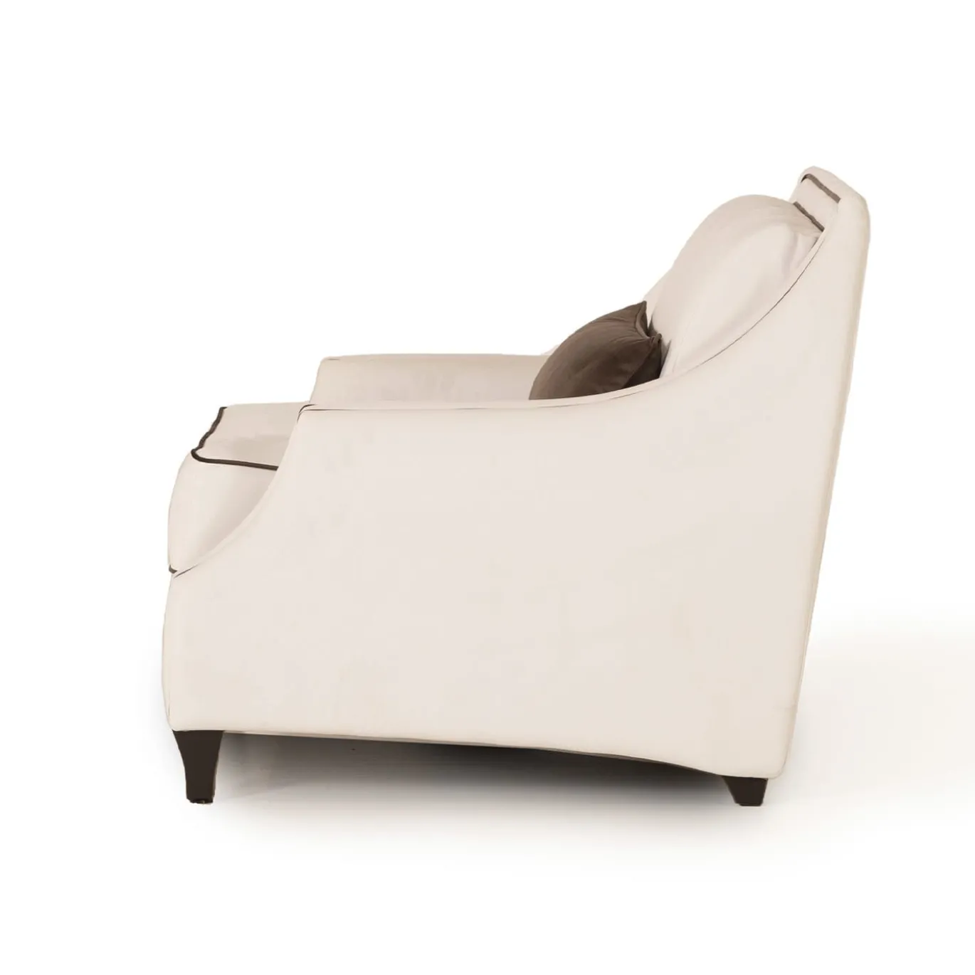 Poltrona classica Istana velluto bianco panna