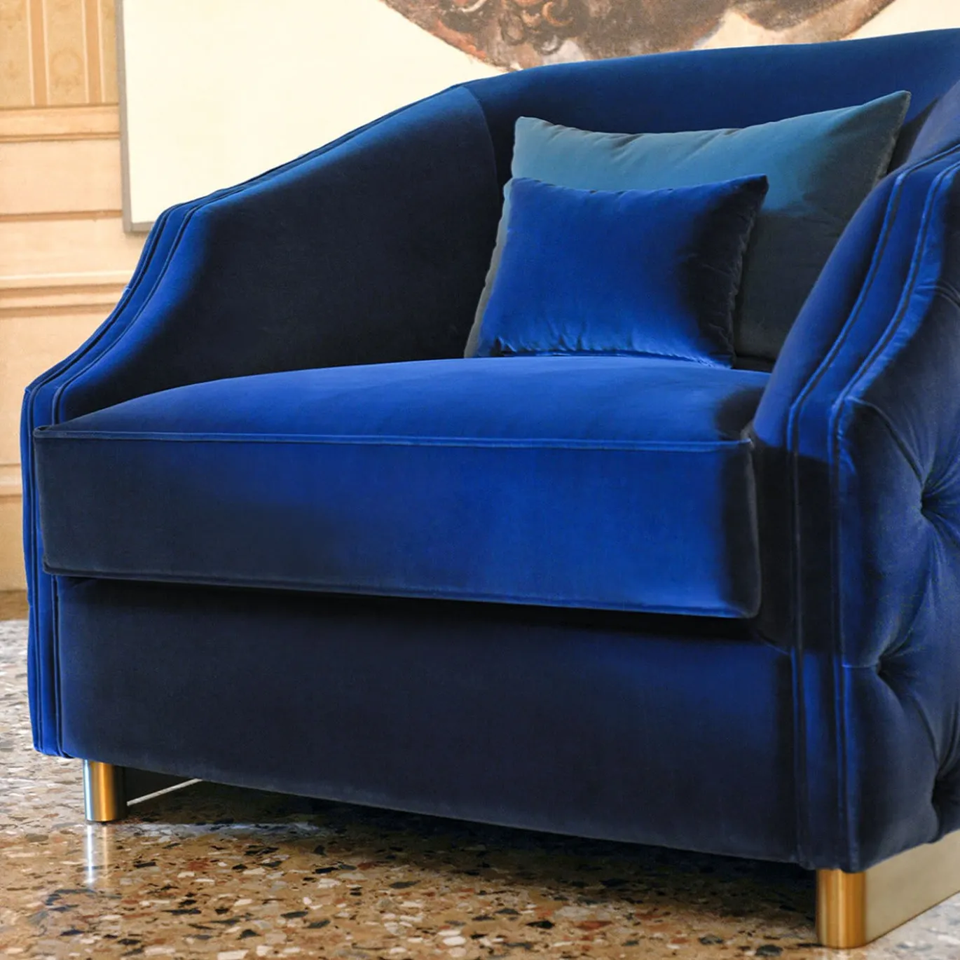 Poltrona Cleio grande blu