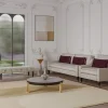 Poltrona Compatta in Velluto con Finiture a Contrasto dalla Collezione Studio Privè