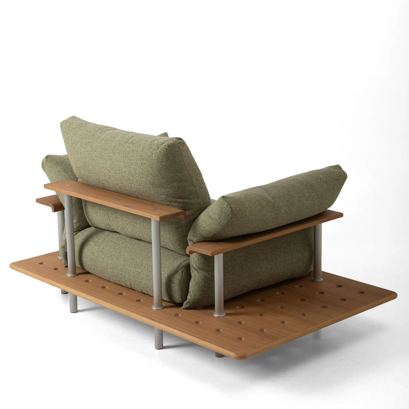 Poltrona da esterno Stand Out verde con tavolino